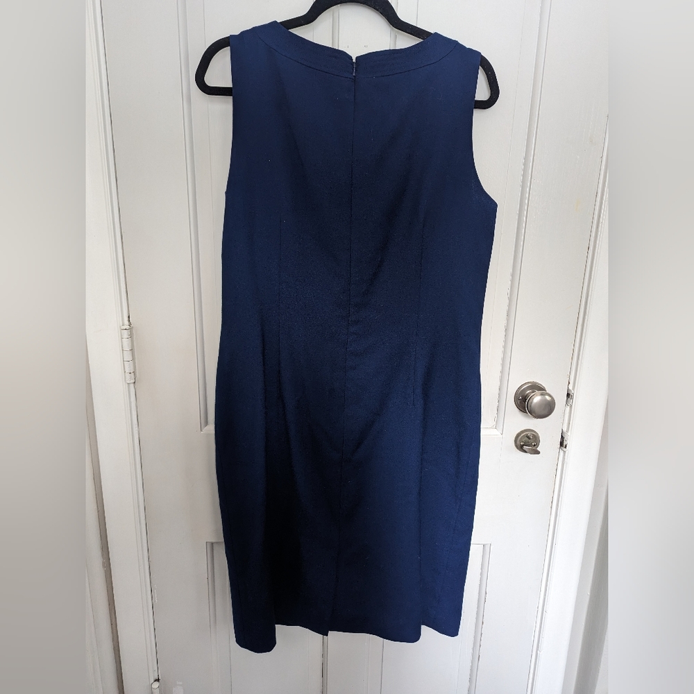 Talbots 100% wool dress size 14 sheath pencil sleeveless workwear - Picture 3 of 6